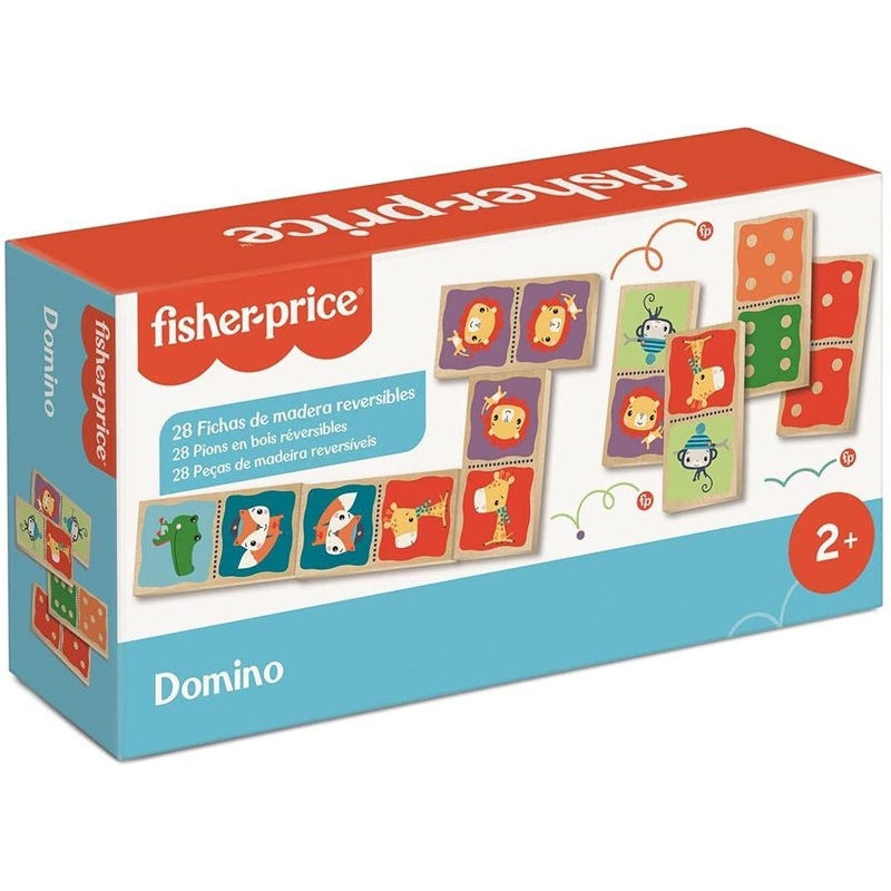 Cayro - Reversible Dominoes for Children - Wooden Dominoes - Animal Drawings and Numeric Points - Educational Game 2 Years - Cognitive Development - Observation and Logic Game