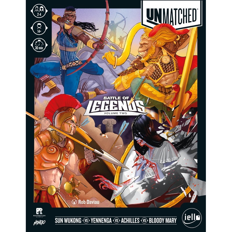 IELLO | Unmatched - Battle of Legends Vol 2 | Card Game | Ages 14+ | 2 to 4 Players | 30 mins Minutes Playing Time
