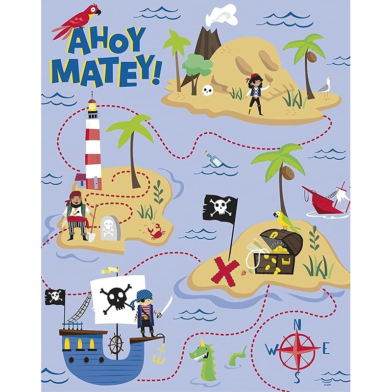 Pirate Party Round Dinner Plates | 9" | 8 Pcs.