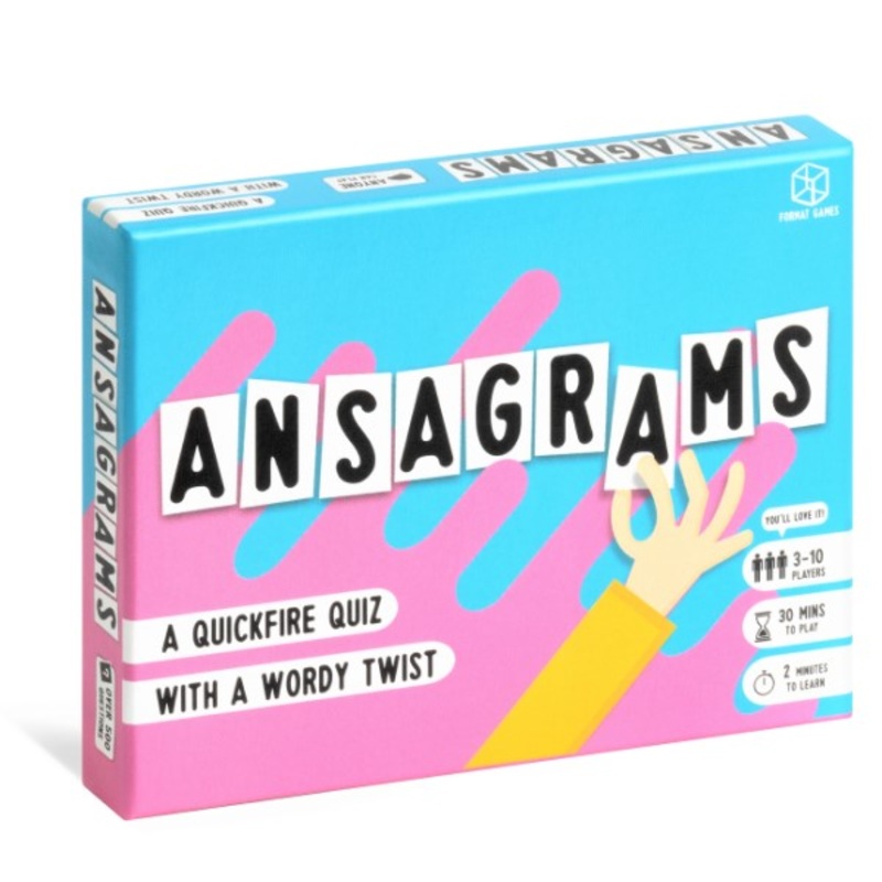 Ansagrams | Card Game | A Quick-Fire Quiz With A Wordy Twist | New for Christmas 2021 | 3 Players +