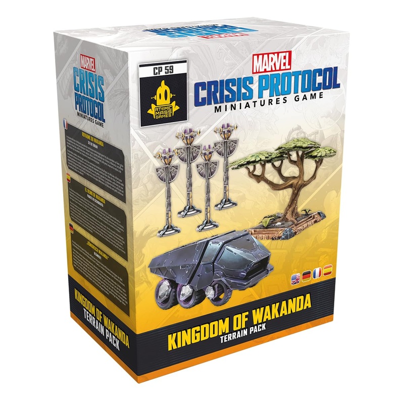 Atomic Mass Games | Marvel Crisis Protocol Kingdom of Wakanda Terrain Pack | Paquete de Escenografa | A partir de 14 aos | Para 2 jugadores | 90 minutos por partida | Multilenguaje (incluye Espaol