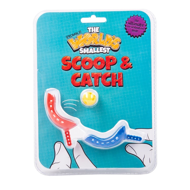 Fizz Creations The World's Smallest Scoop & Catch Game! Tiny Novelty Scoop & Catch Game, Includes 2 Scoops & 1 Ball.