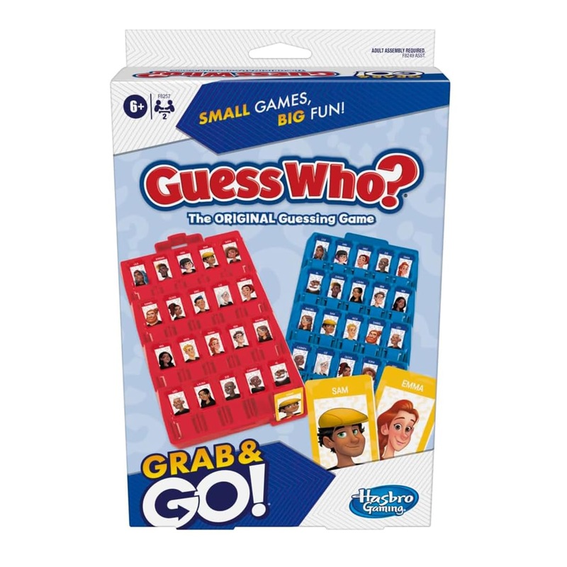 Hasbro Gaming Guess Who? Grab and Go, Jeu de devinettes Original pour Enfants, Jeu Portable  2 Joueurs, Jeu de Voyage pour Enfants