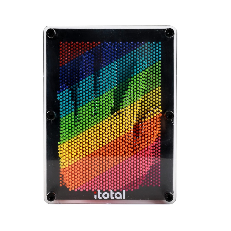 I-TOTAL - Plastic Pin Art Board Large 25 x 5.5 x 14.8 cm for Boys, 3D Pin Art for Home and Playroom.
