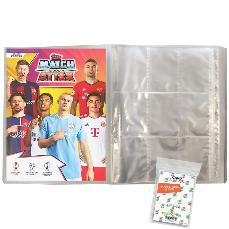 Pacchetto con Champions League 2023/24  Trading Cards  1 Cartellina vuota + buste Exclusive Collect-it