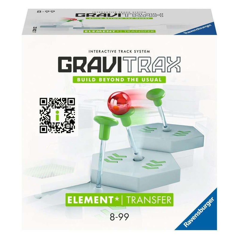 Ravensburger - GraviTrax Transfer, Expansin para Pista de Canicas, Juego Innovador y Educativo STEM, para Nios de 8+ Aos y Adultos, Compatible con GraviTrax Starter Set, 4 Piezas