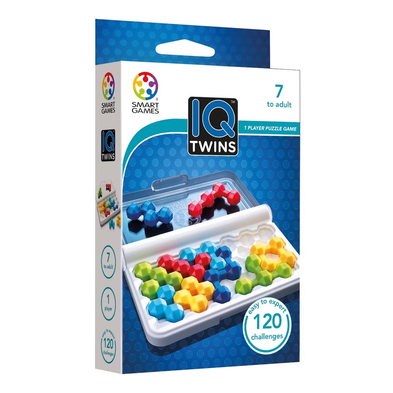 SmartGames - IQ Twins, Puzzle Game with 120 Challenges, 7+ Years