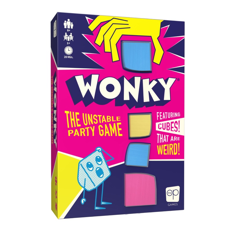 The OP Games | Wonky | The Unstable Party Game | Abstract Strategy and Dexterity Wooden Block Stacking Game| Tower Balancing Game | 1+ Players | Ages 8+ | English