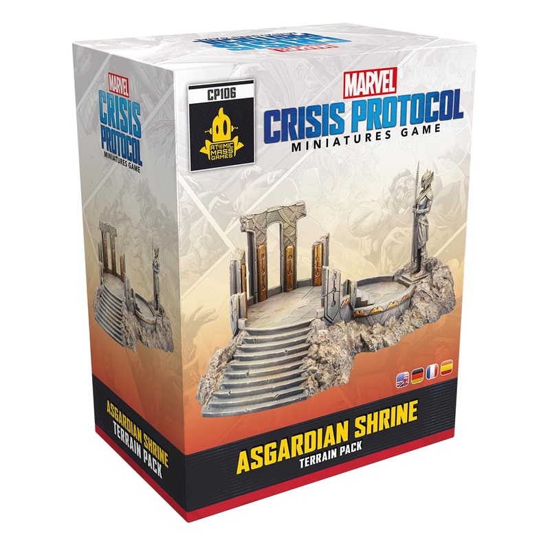 Atomic Mass Games | Marvel Crisis Protocol: Asgardian Shrine Terrain Pack | A Partir de 14 Aos | para 2 Jugadores | 90 Minutos por Partida | Multilenguaje (Incluye Espaol