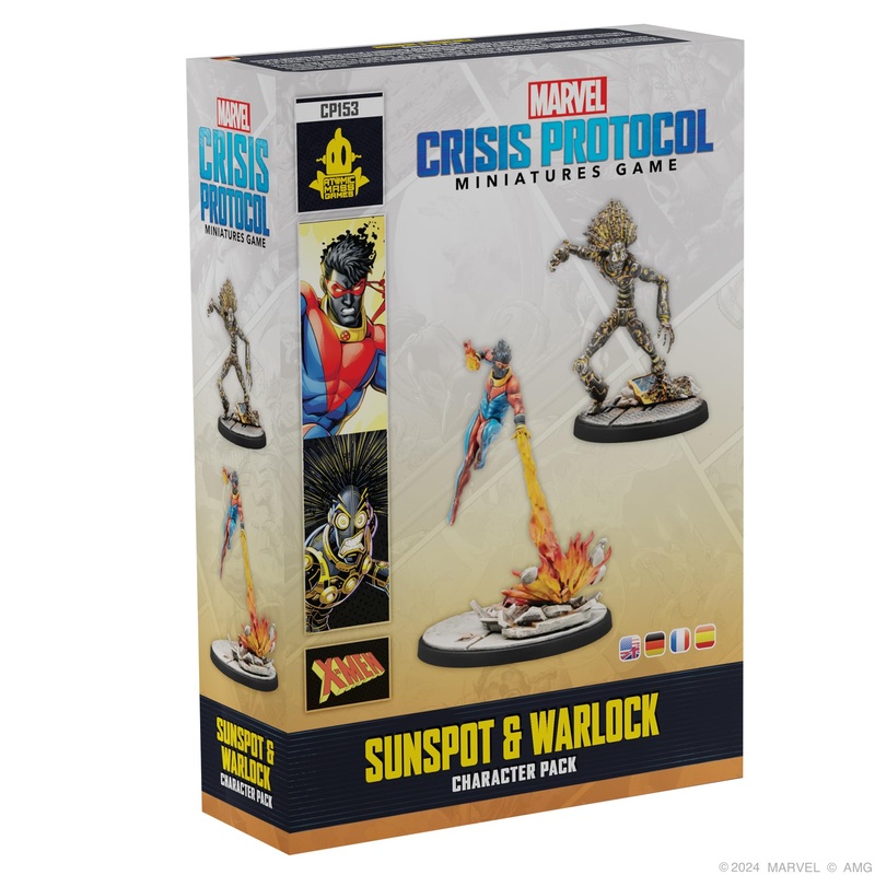 Atomic Mass Games | Marvel Crisis Protocol: Sunspot & Warlock | Expansin de Miniaturas | A Partir de 14 Aos | para 2 Jugadores | 90 Minutos por Partida | Multilenguaje (Incluye Espaol