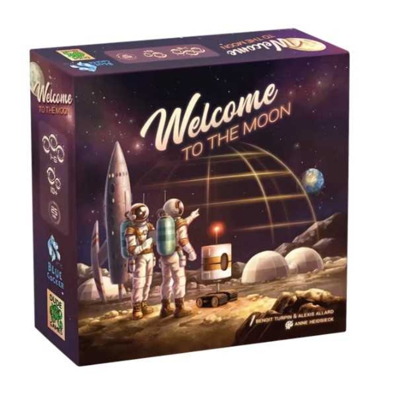 Blue Cocker Games | Welcome To The Moon | Board Game | Ages 10+ | 1-6 Players | 25-30 Minutes Playing Time,WTMOON01