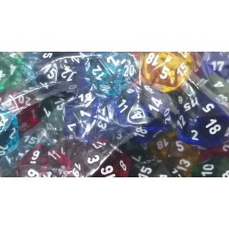d20 Dice: Bag of 50 - Translucent