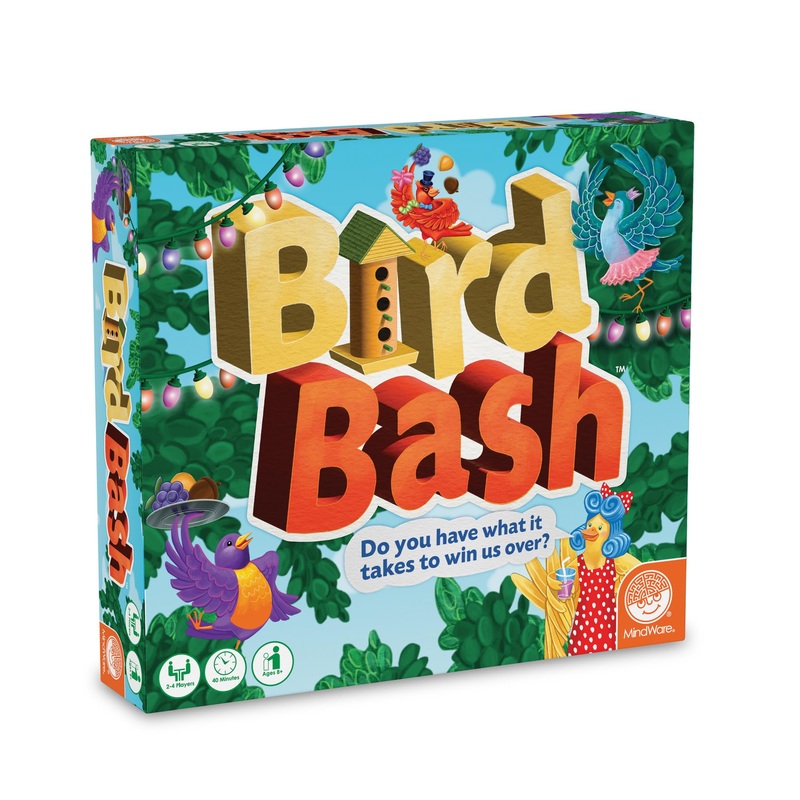 MindWare Bird Bash Family Board Game for 2-4 Players - Easy to Learn and Play in 40 Minutes - Earn Points with Action Cards - Fun Kid Board Games for Ages 8 and Up