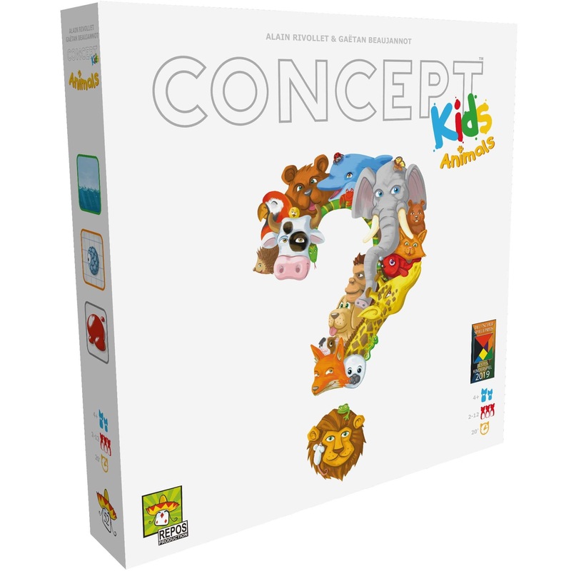 Repos Production, Concept Kids: Animals, Board Game, Ages 4+, 2 to 12+ Players, 20 Minutes Playing Time