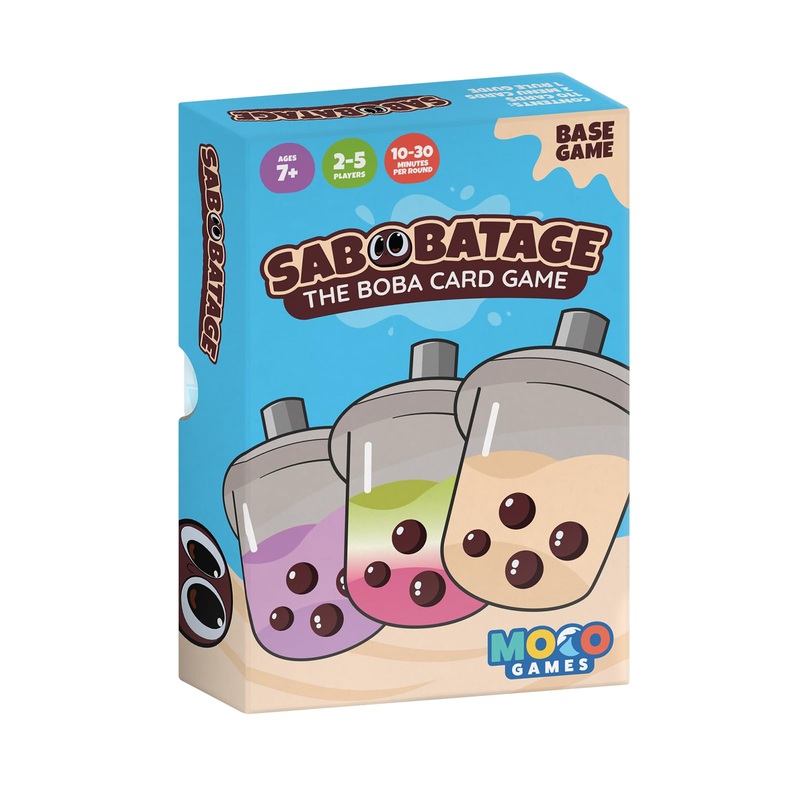 Sabobatage: The Boba Card Game | Easy Family-Friendly Party Game | Card Games for Adults, Teens & Kids | 2-5 Players (Base Game 3rd Edition
