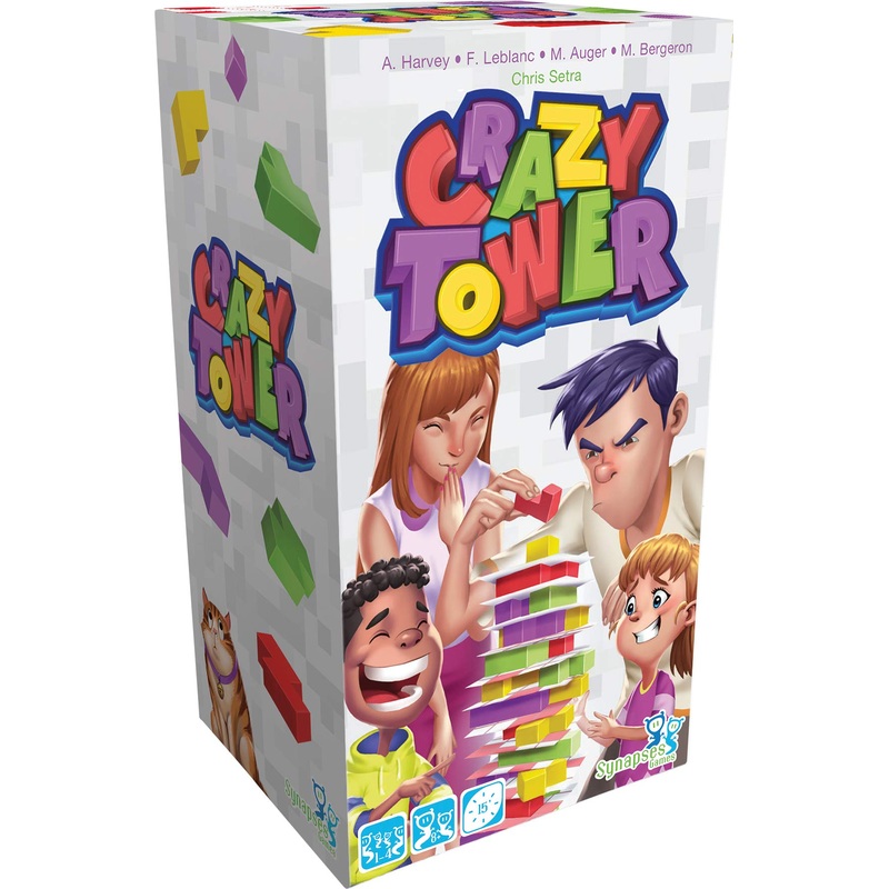 Synapses Games | Crazy Tower | Board Game | Ages 8+ | 1-4 Players | 15 Minutes Playing Time