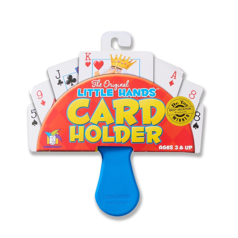 Asmode Gamewright, Little Hands Card Holder, Card Game, Ages 3+, 1 Players,Red and Blue