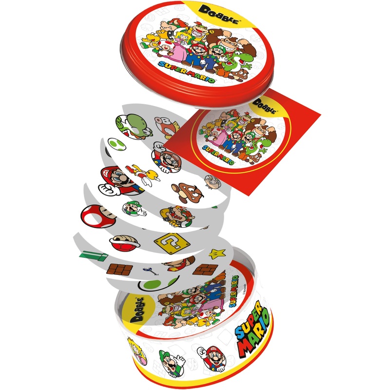 Asmodee | Dobble Super Mario | Family Card Game | Ages 6+ | 2-8 Players | 15 Minutes Playing Time