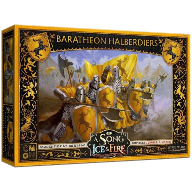 CMON A Song of Ice and Fire Tabletop Miniatur-Spiel Baratheon Halberdiers Unit Box  Haus Baratheon Vanguard Defense! Strategiespiel fr Erwachsene, ab 14 Jahren, 2+ Spieler, 4560 Minuten Spielzeit