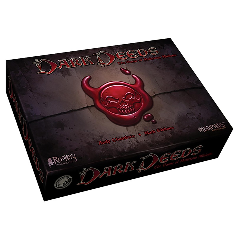 Modiphius Entertainment: Dark Deeds - Strategy Board Game, Darkly Humorous Card Game, Ages 14+, 2-5 Players, 60 Min