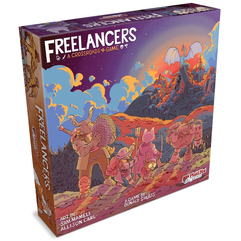 Plaid Hat Games | Freelancers: Crossroads Game | Board Game | Ages 14+ | 3-7 Players | 90 Minutes Playing Time