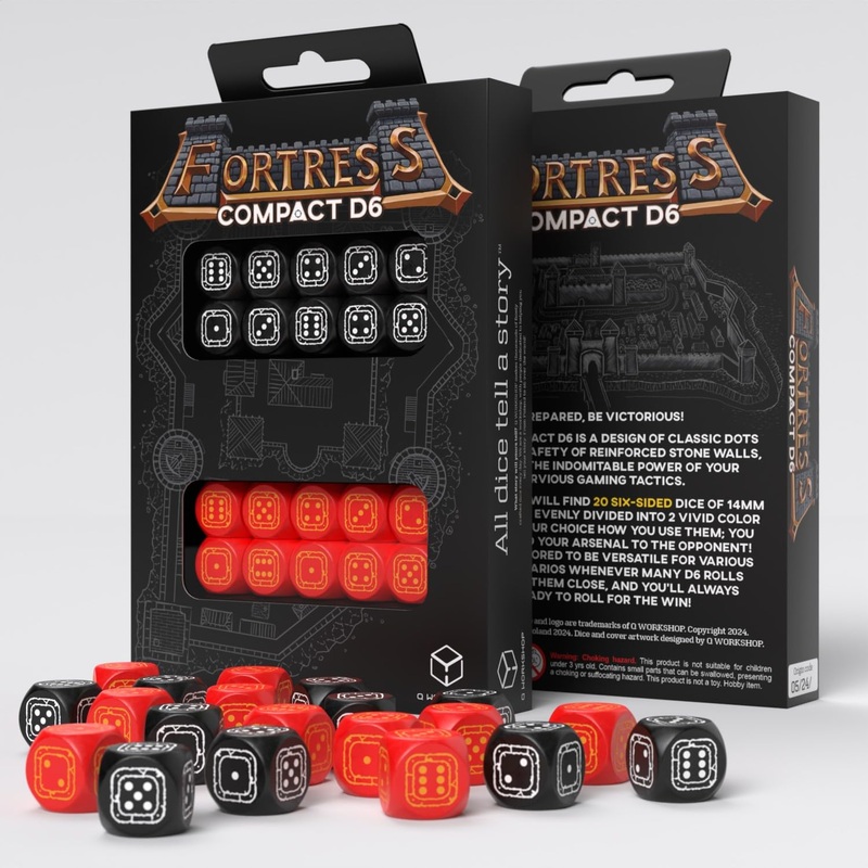 Q-Workshop QWOSTCB4 Fortress Compact D6: Black & Red
