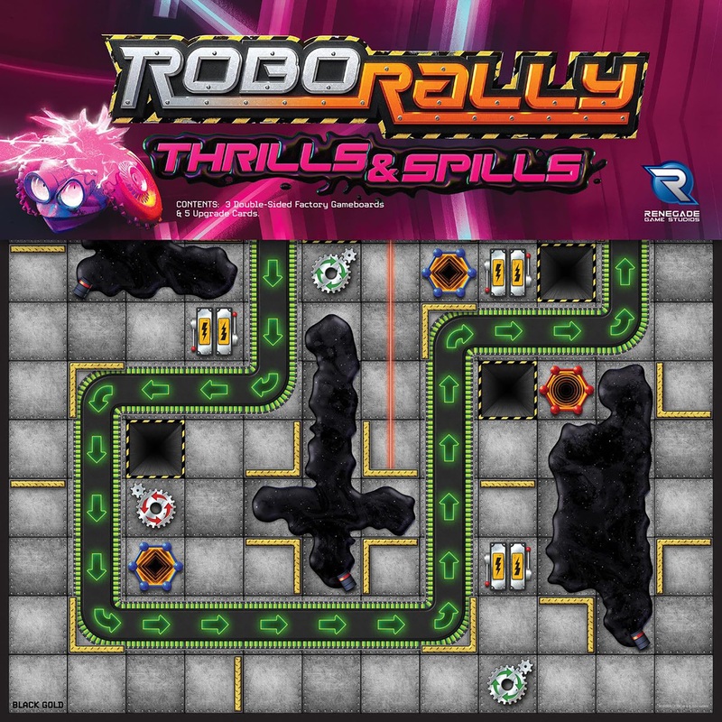 Renegade Game Studios | Robo Rally Thrills & Spills | Board Game Expansion | Ages 12+ | 2-6 Players | 45-90 Minutes Playing Time