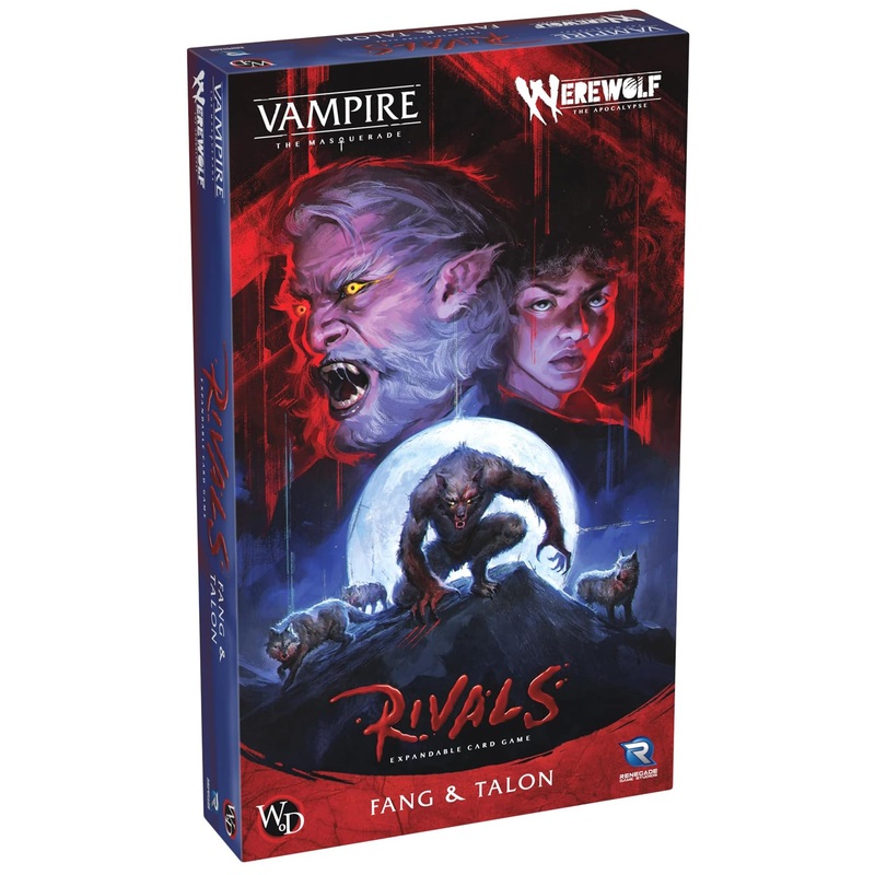 Renegade Game Studios: Vampire: The Masquerade Rivals Juego de cartas expandible: Hombre lobo: colmillo y garra  2 mazos de jugador de 49 cartas preconstruidos, a partir de 14 aos