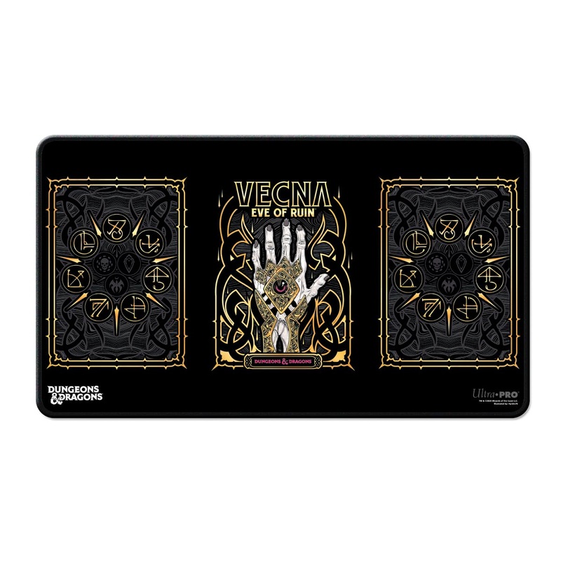 Ultra PRO - Vecna: Eve of Ruin, Black Stitched Playmat for Dungeons & Dragons, RPG Tabletop Fantasy Gaming Decor Playmat Accessory