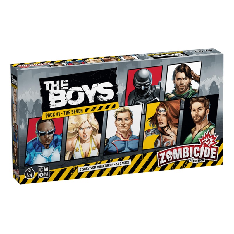 Zombicide The Boys Character Pack #1 - Survivors from The Seven for Epic Zombie Action! Cooperative Board Game for Ages 14+, 1-6 Players, 60 Minute Playtime, Made by CMON