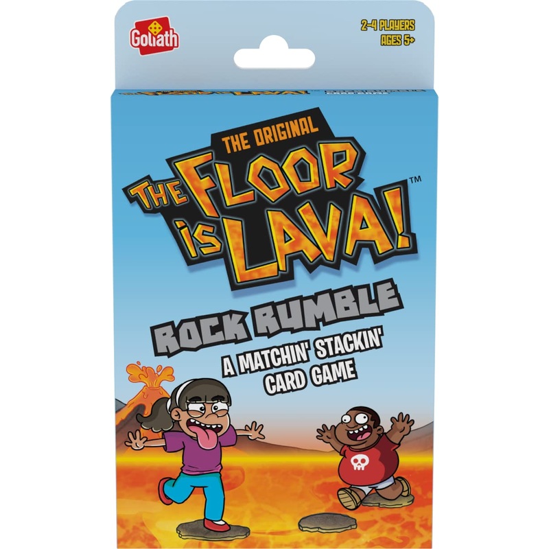 Goliath Games The Floor is Lava: Rock Rumble | A Matchin' Stackin' Card Game | Kids Party Games | For 2-4 Players | Ages 5+