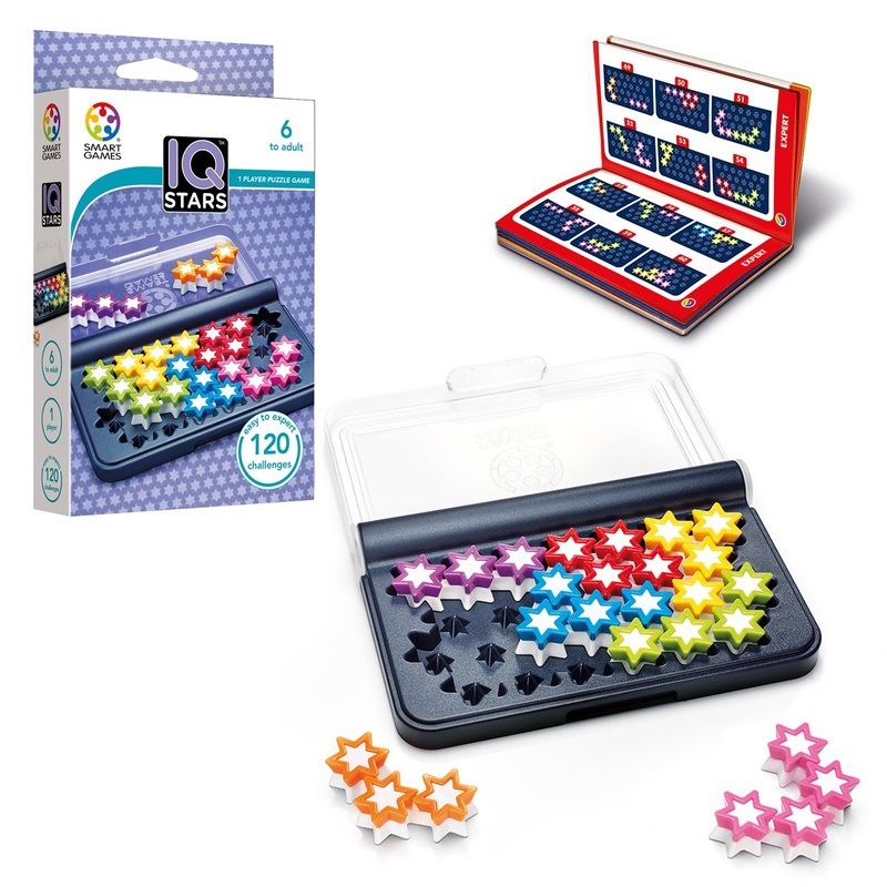 SmartGames IQ Stars Travel Game with 120 Challenges for Ages 6 to Adult