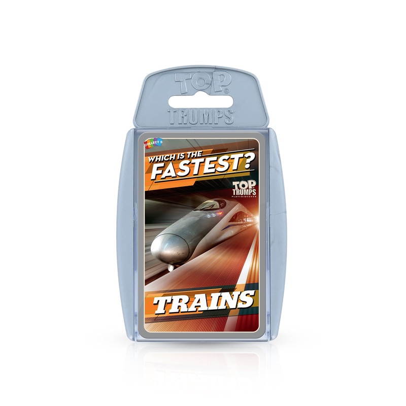 Top Trumps Trains Classics Kartenspiel, erfahren Sie mehr ber die Londoner U-Bahn, die Deutschen Eiszge und Peking Shanghai in diesem pdagogischen Spiel, Geschenk und Spielzeug fr Jungen und