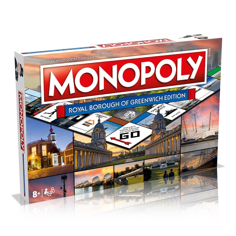 Winning Moves Royal Borough of Greenwich Monopoly Board Game, Tour National Maritime Museum and Cutty Sark, 26 players makes a great gift for players aged 8 plus