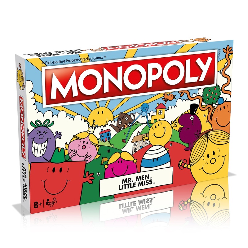 Juego de Mesa Monopoly Mr Men y Little Miss, avanza a Mr Tickle, Little Miss Splendid y Mr Sneeze, expande tu Imperio e intercambia tu Camino hacia la Victoria, Regalo para Jugadores Mayores de 8 ao