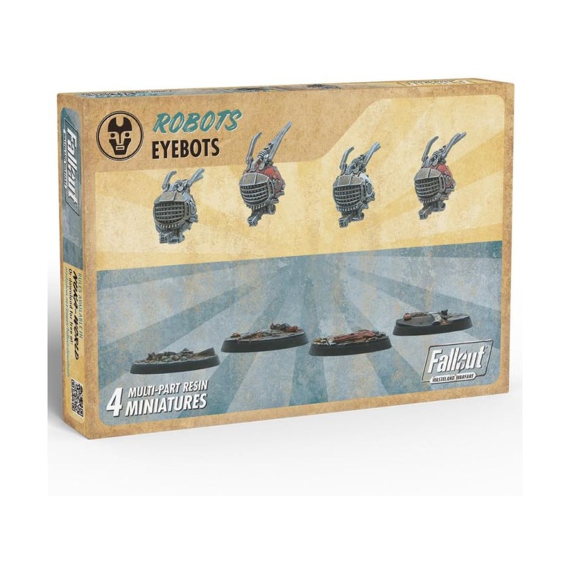 Modiphius Entertainment: Fallout: Wasteland Warfare - Robots: Eyebots - 4 Figures, 32mm Unpainted Resin RPG Miniatures, Nuka World, Tabletop