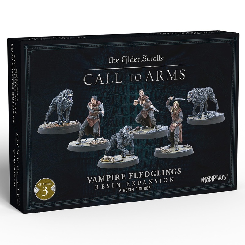 Modiphius: The Elder Scrolls: Call to Arms - Vampire Fledglings - 6 Figure Resin Expansion, Chapter 3, Unpainted, 32mm RPG Miniatures w/ Scenic Bases