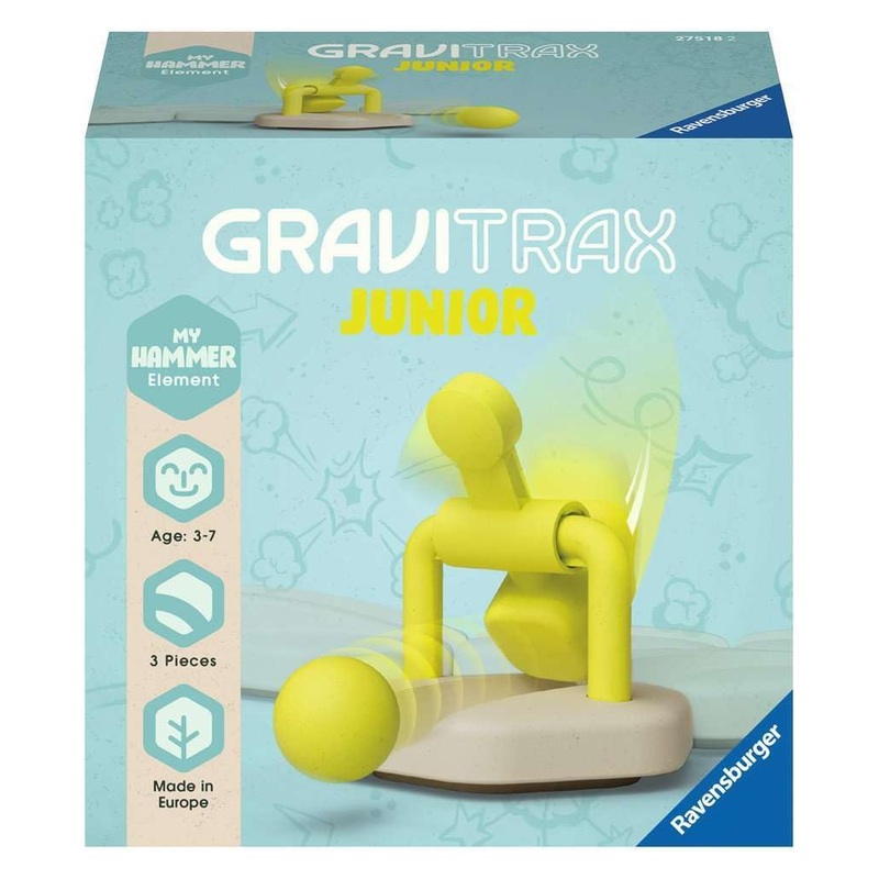 Ravensburger 27518 GraviTrax Element Hammer-Expandable Children, Marble Run Made of Environmentally Friendly Materials with Theme Worlds, Educational Construction Toys from 3 Years, Yellow