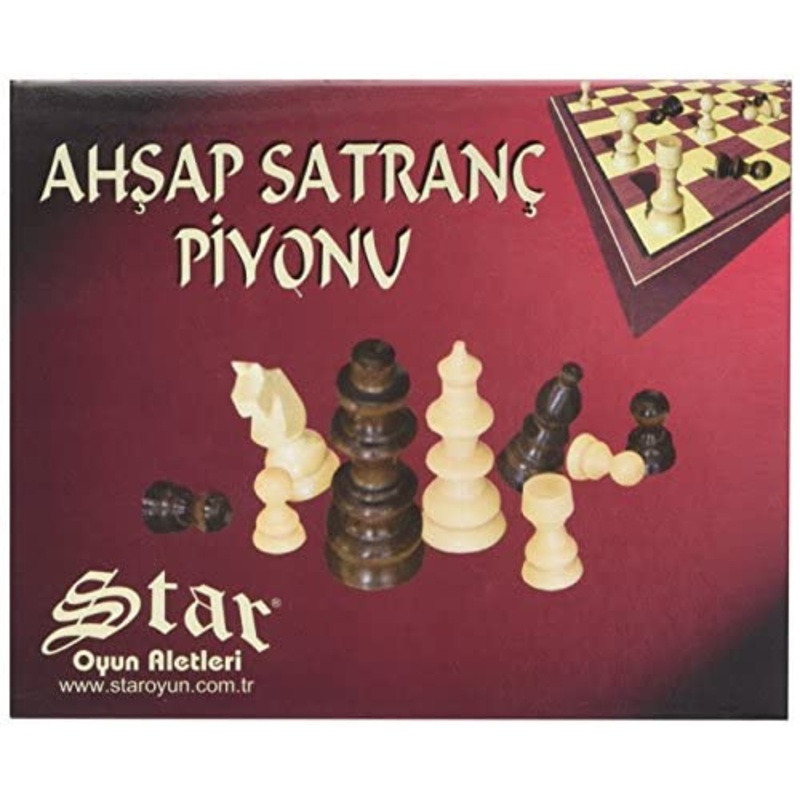 Staroyun 1050224 Wooden Chessman No 1 Chess Set, 11 x 13.5 x 4 cm, Multi-Color