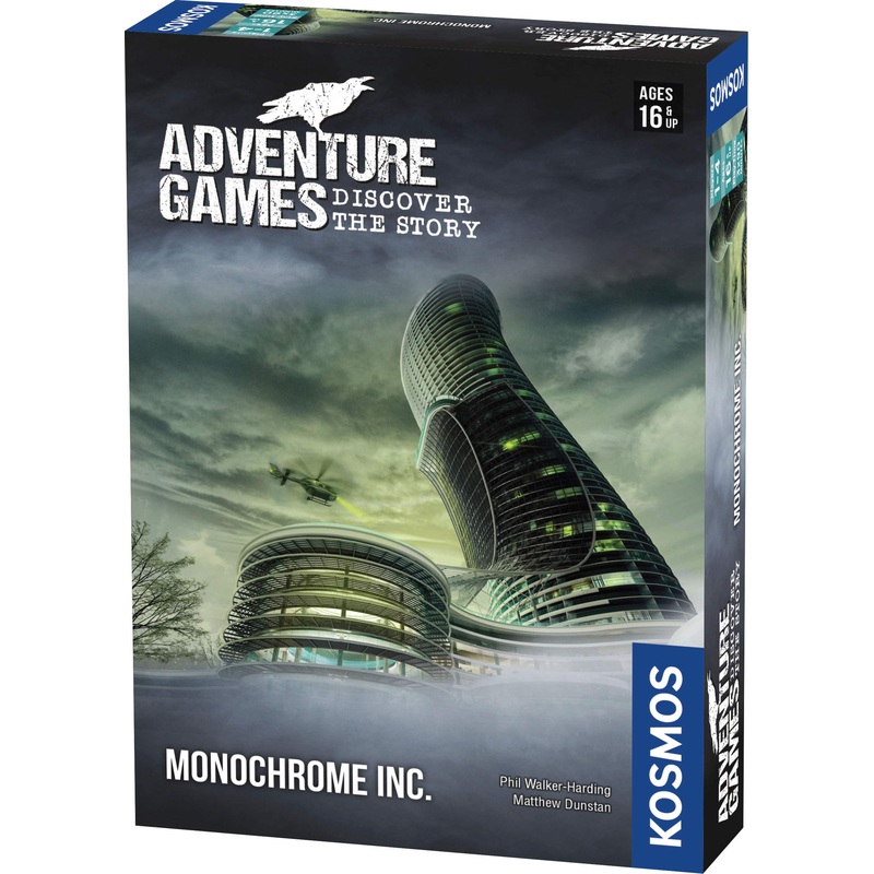Thames & Kosmos, 695132, Adventure Game: Monochrome, Discover The Story, Cooperative Board Game,1-4 Players, Ages 16+
