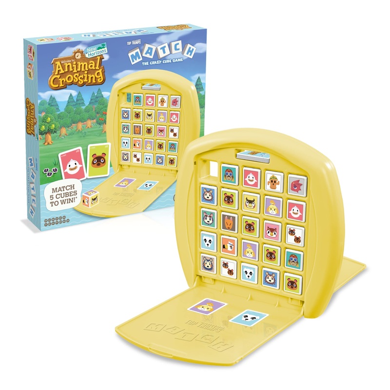 Top Trumps Match Animal Crossing - Juego De Mesa, Juegos Infantiles, Conecta 5 Dados Iguales En Tu Propio Tablero, Juego De Memoria 4 Aos, Para 2 Jugadores