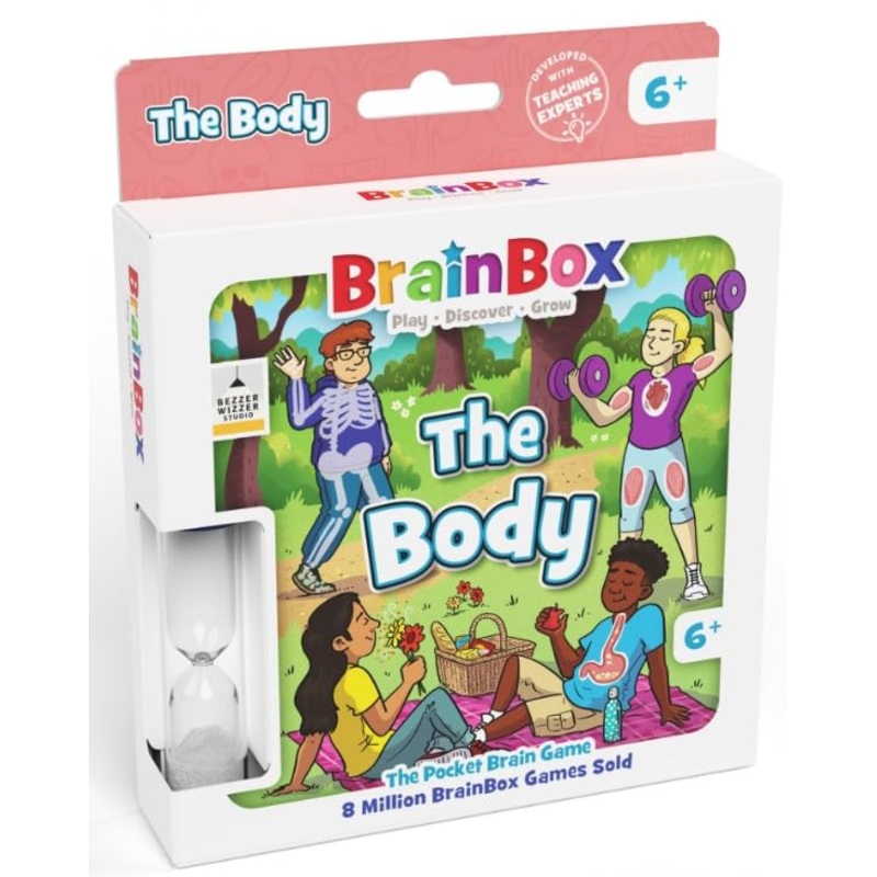 BrainBox Pocket The Body | Fun & Educational Travel Card Game | Ages 6+ | 1+ Players | 10 Minutes Playing Time
