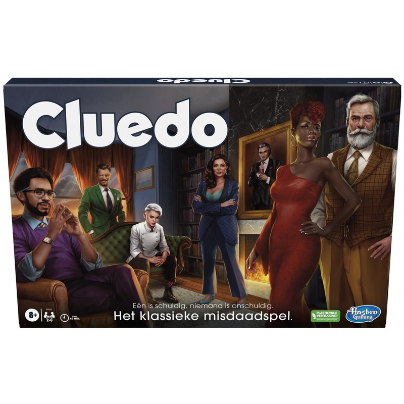 Cluedo Gesellschaftsspiel, erneuertes Cluedo-Spiel fr 2 bis 6 Spieler, Kriminspiele, Detektivspiele, Familienspiele fr Kinder und Erwachsene (Niederlndisch