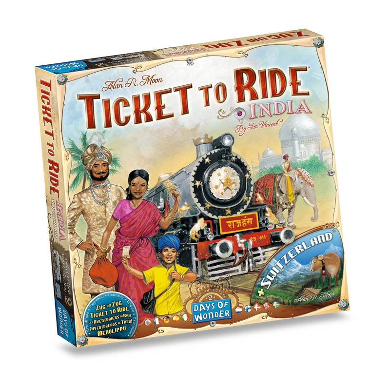 Days of Wonder | Ticket to Ride India Board Game EXPANSION | Ages 8+ | For 2 to 5 players | Average Playtime 30-60 Minutes