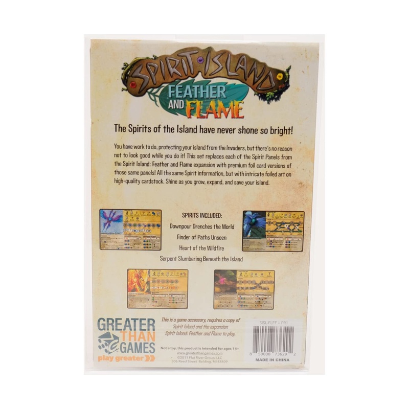 Greater Than Games | Spirit Island: Feather & Flame - Foil Panels | Cooperative Strategy Board Game Accessory | Premium Component Upgrade