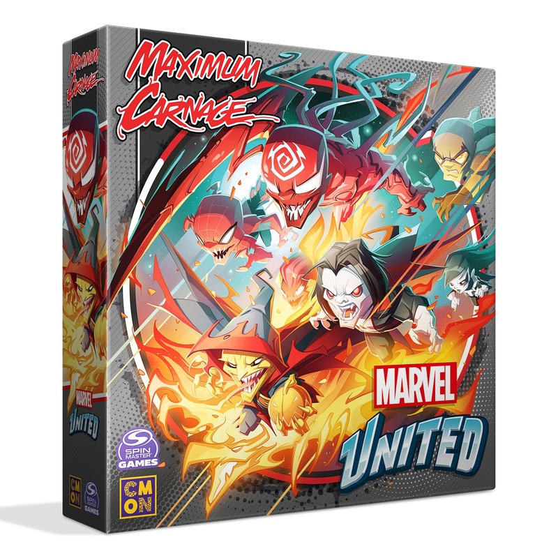 Marvel United: Maximum Carnage Expansion - Tabletop Miniatures Strategy Game, Cooperative Superhero Game for Kids & Adults, Ages 14+, 1-5 Players, 45 Min Playtime, Made by CMON