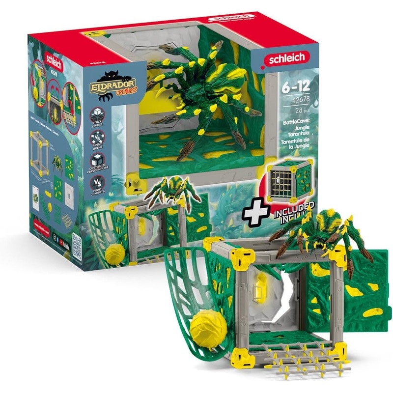 schleich 42678 BattleCave Dschungeltarantel, ab 7 Jahren, ELDRADOR CREATURES - Spielset, 28 Teile