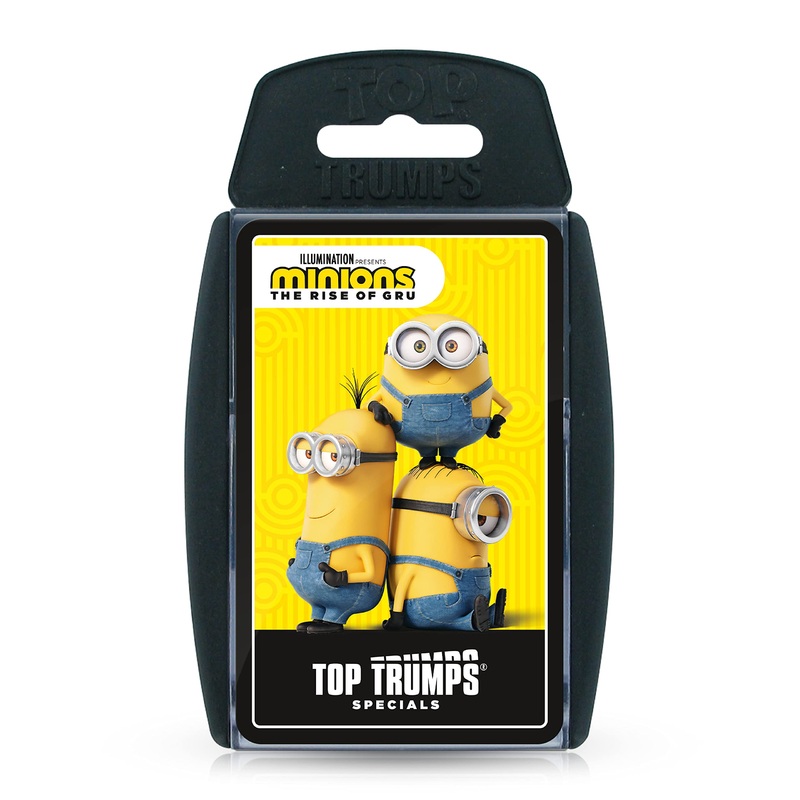 Top Trumps Minions The Rise of Gru Specials Card Game, Play with Otto, Phil, Stuart, young Gru and the Vicious 6, Educational card game for 2 plus players makes a great gift for ages 6 plus