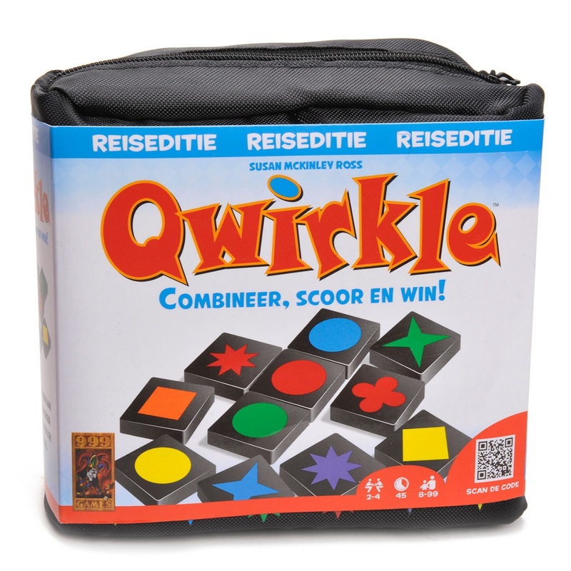999 Games - Qwirkle Reiseditie Bordspel - Reisuitgave vanaf 8 jaar - Een van de beste spellen van 2014 - Susan McKinley Ross - Tile placement - voor 2 tot 4 spelers - 999-QWI02