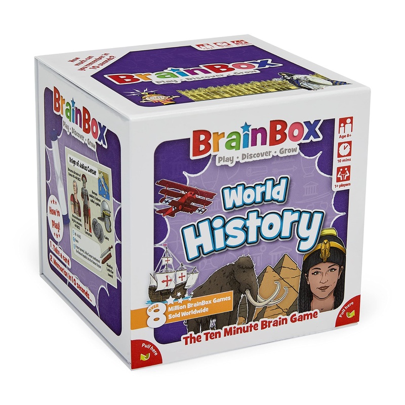 Brainbox World History (Refresh 2022) Card Game Ages 8+ 1+ Players 10 Minutes Playing Time, GREG124417